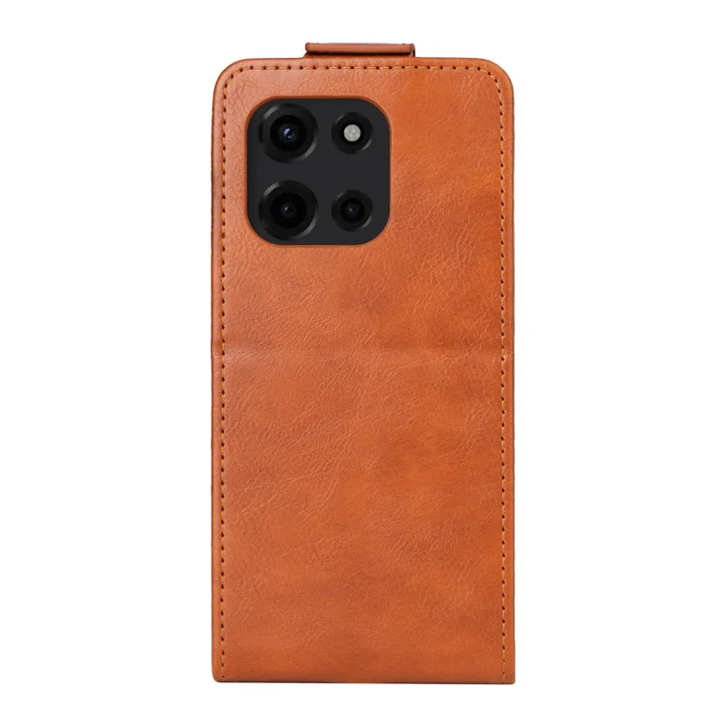 For Motorola Edge (2025) 5G Stand Case Magnetic Clasp Vertical Flip Leather Phone Cover with Card Holder - Orange