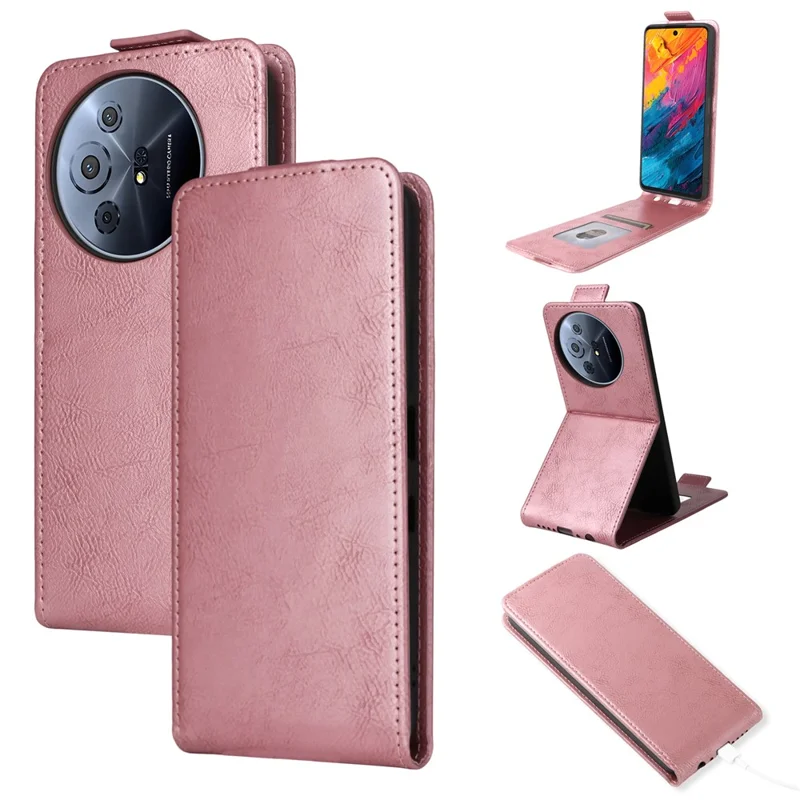 Leather Case For TCL 50 NxtPaper 5G / 50 Pro NxtPaper 5G / 60 XE Stand Magnetic Clasp Vertical Flip Phone Cover with Card Holder - Rose Gold