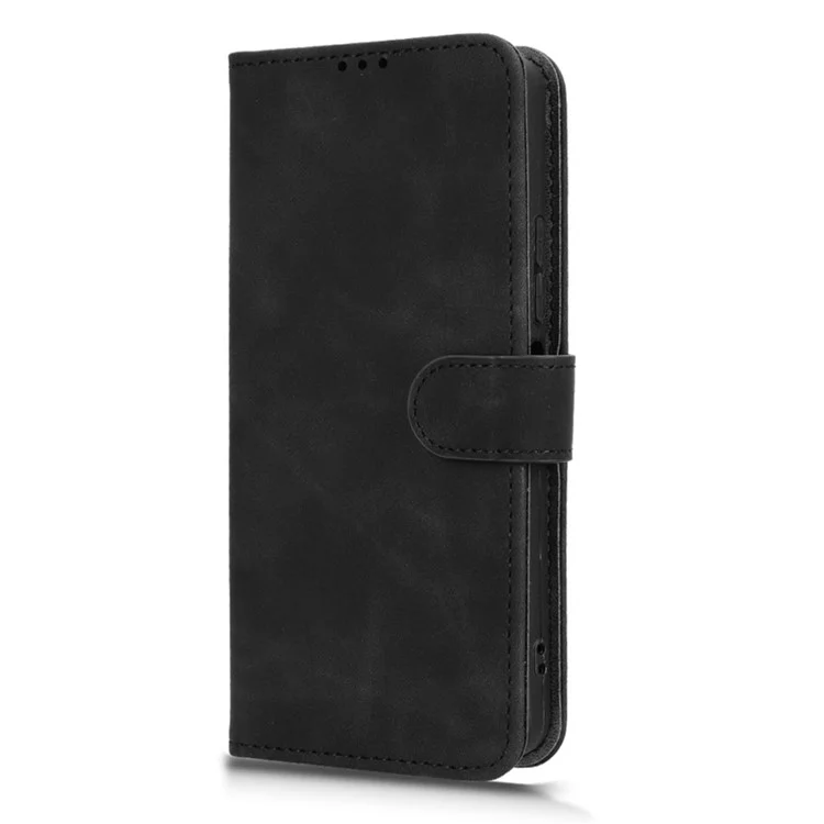 Für Umidigi Note 100 Lederhülle Hautgefühl Stoßfest Geldbörse Flip Handyhülle - Schwarz