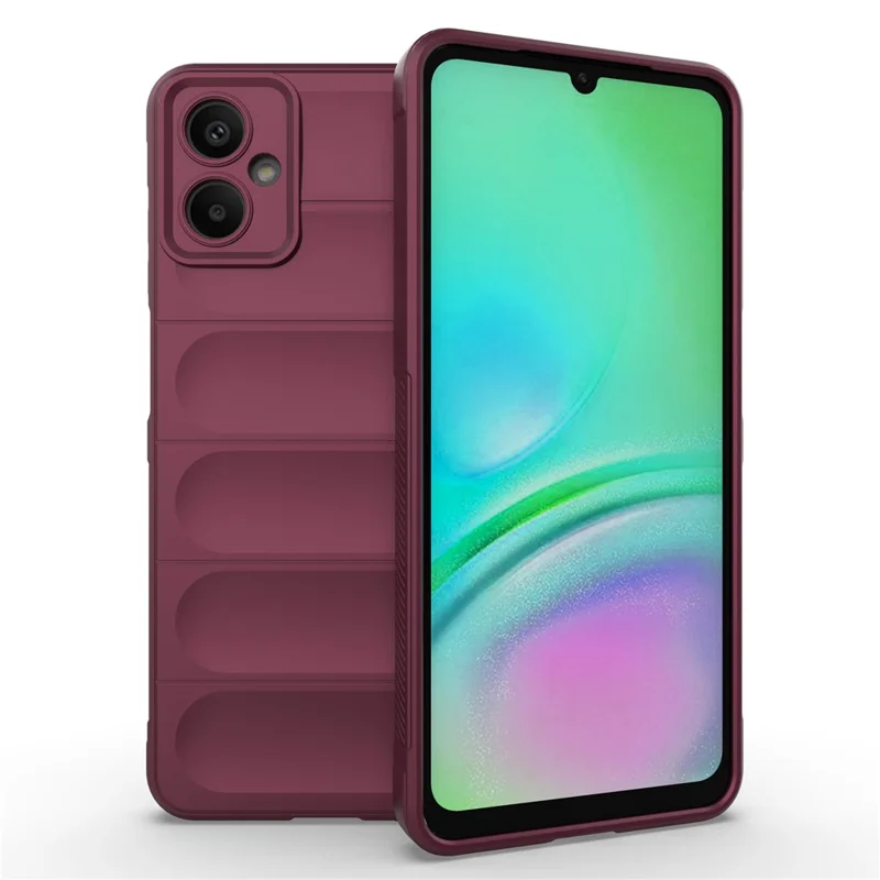 For Samsung Galaxy A06 5G Case Anti-Drop Soft TPU Rugged Phone Back Cover - Wine Red