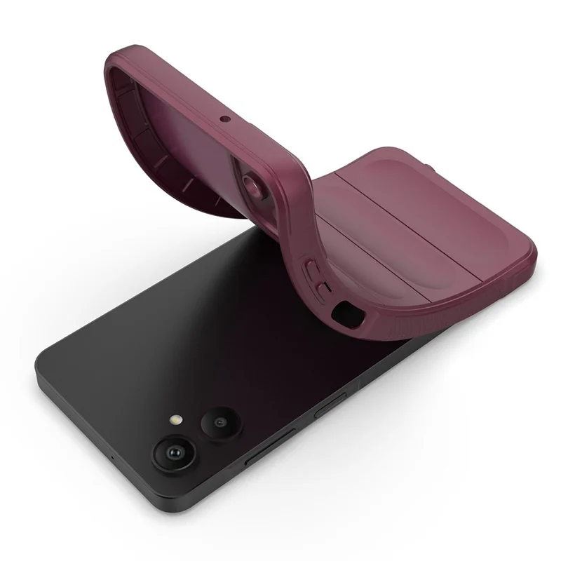 For Samsung Galaxy A06 5G Case Anti-Drop Soft TPU Rugged Phone Back Cover - Wine Red