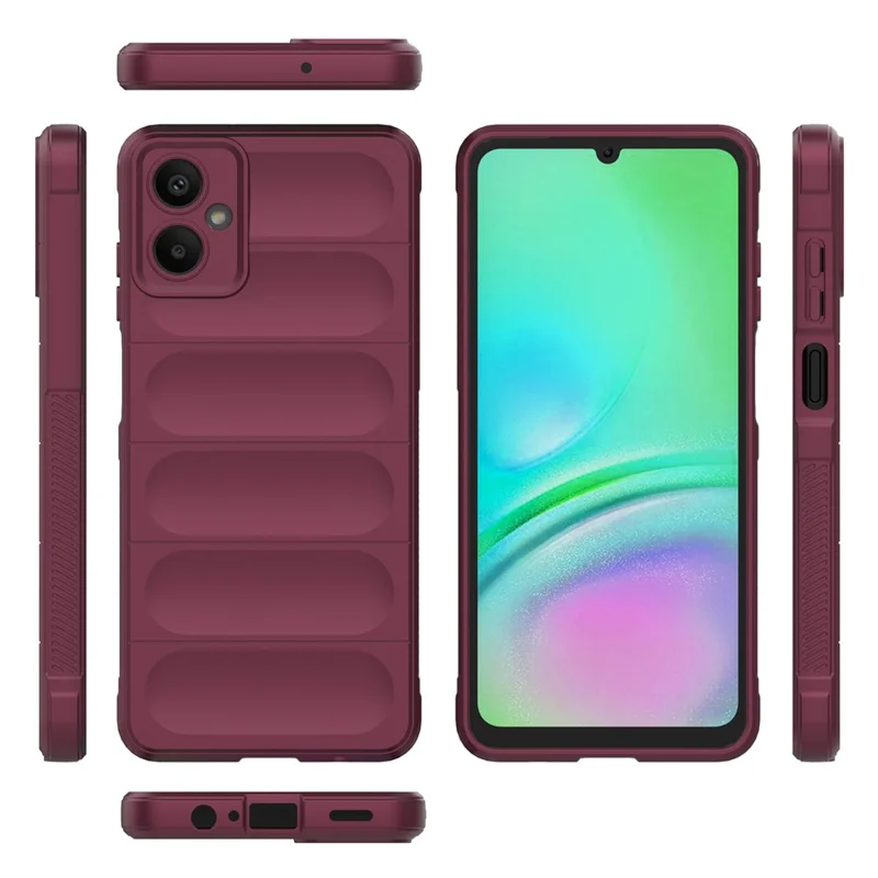 For Samsung Galaxy A06 5G Case Anti-Drop Soft TPU Rugged Phone Back Cover - Wine Red