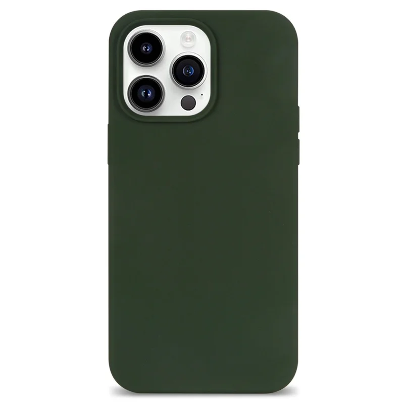 Para Iphone 14 Pro Max Solid Silicone Shock-absorb - Ejercito Verde