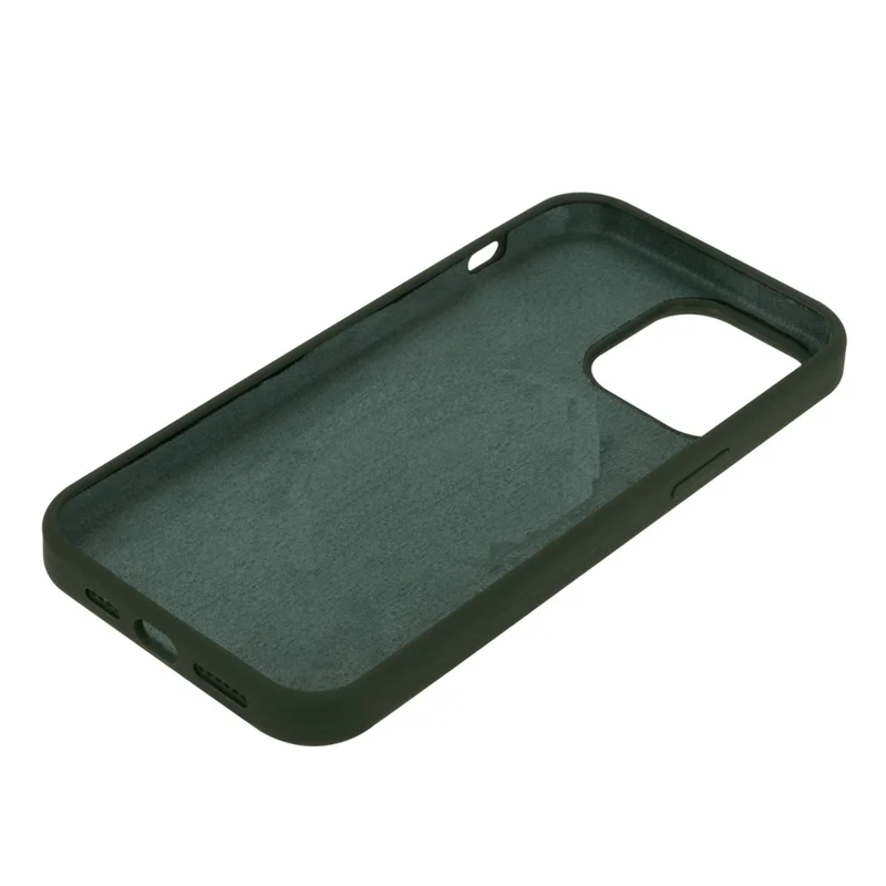 Para Iphone 14 Pro Max Solid Silicone Shock-absorb - Ejercito Verde