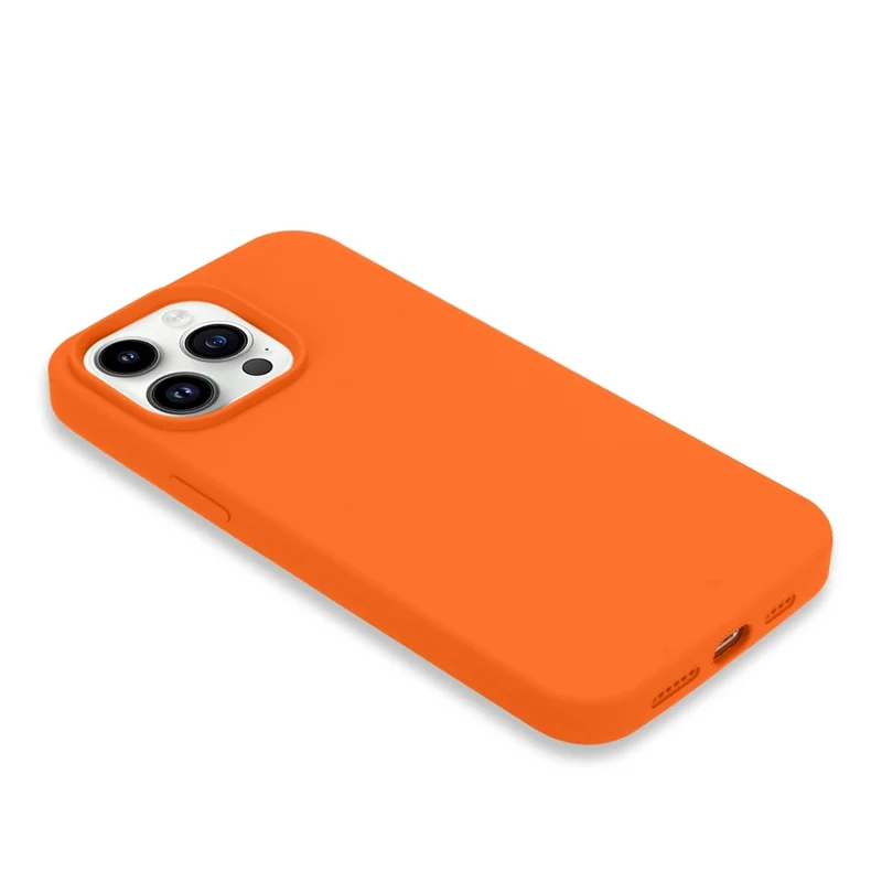 Pour Iphone 14 Pro Max Silicone Silicone Shock-Absorb Case Soft Anti-Scratch Fiber Lighing Cushion Shell Téléphone - Orange