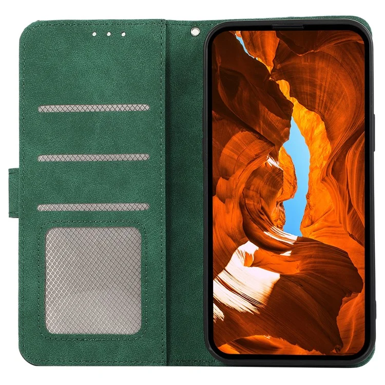 Funda de Cuero ABEEL para Xiaomi Poco F7 Pro 5G / F7 Ultra 5G / Redmi K80 Pro 5G / K80 5G con Diseño de Colores Combinados, Tapa Protectora para Teléfono con Bloqueo RFID - Verde