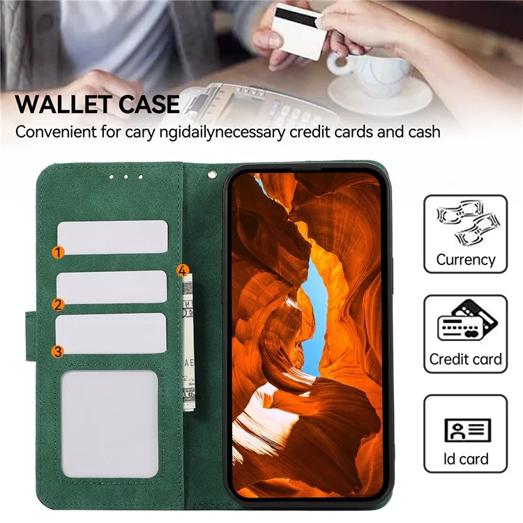 Funda de Cuero ABEEL para Xiaomi Poco F7 Pro 5G / F7 Ultra 5G / Redmi K80 Pro 5G / K80 5G con Diseño de Colores Combinados, Tapa Protectora para Teléfono con Bloqueo RFID - Verde