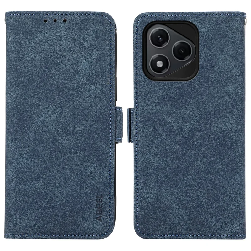 ABEEL For Honor 400 Lite 5G Case PU Leather Folio Stand View RFID Blocking Phone Cover - Blue