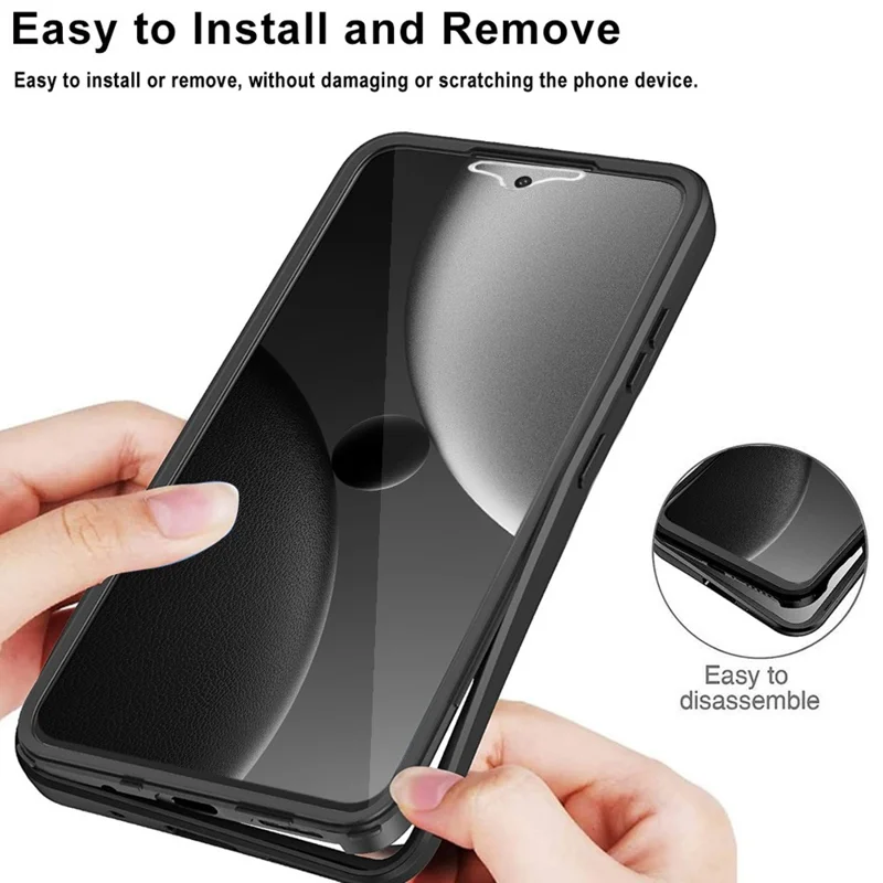 Cover per Xiaomi 15 Ultra in Acrilico + TPU Trasparente con Pellicola Protettiva per Schermo PET - Nero