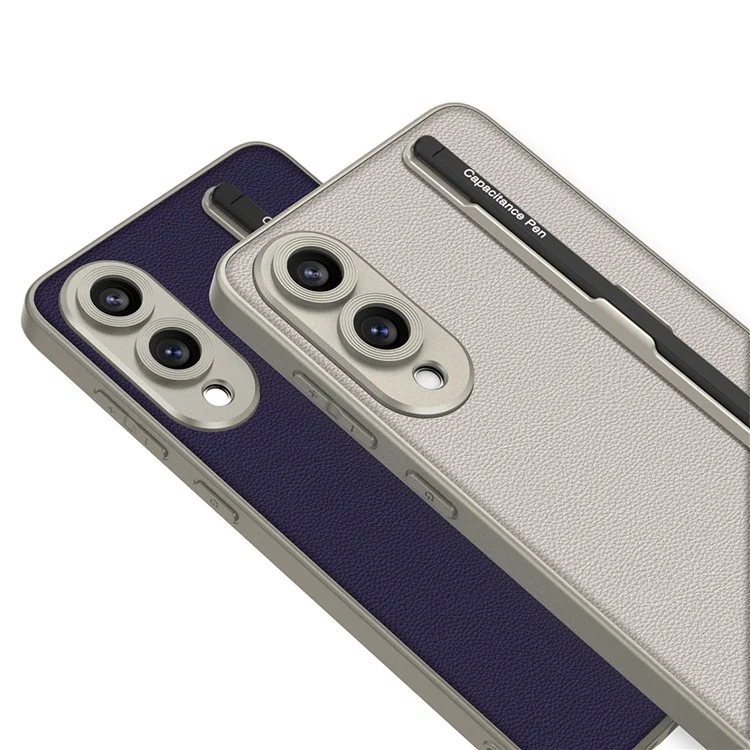 GKK For Samsung Galaxy S25 Edge Case with Stylus Skin Touch PU + TPU + PC Phone Back Cover - Purple