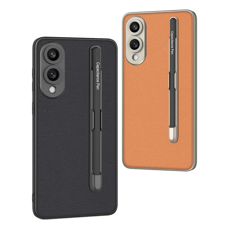 GKK For Samsung Galaxy S25 Edge Case with Stylus Skin Touch PU + TPU + PC Phone Back Cover - Purple