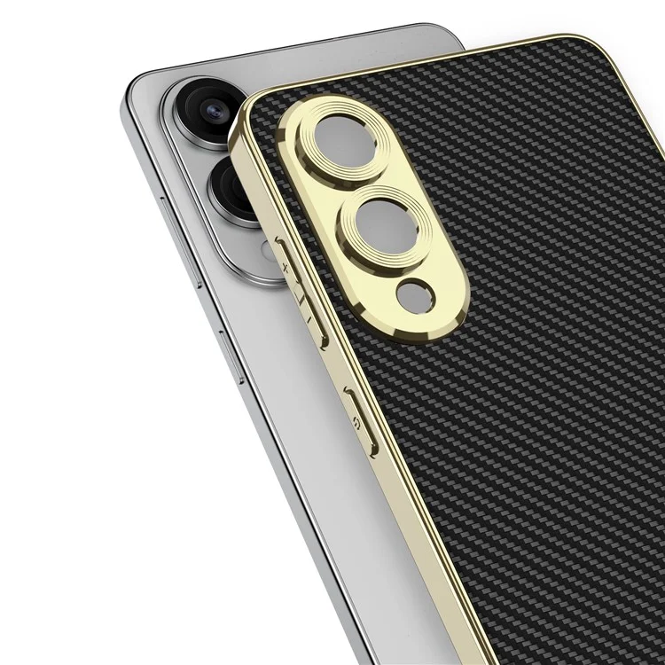 GKK For Samsung Galaxy S25 Edge Case Electroplating TPU + PC + PU Phone Back Cover - Black