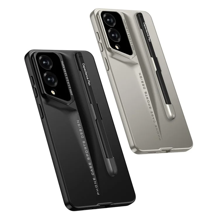 GKK Per Samsung Galaxy S25 Edge Cover con Stilo Sottile Custodia Rigida PC Protettiva per Telefono - Grigio