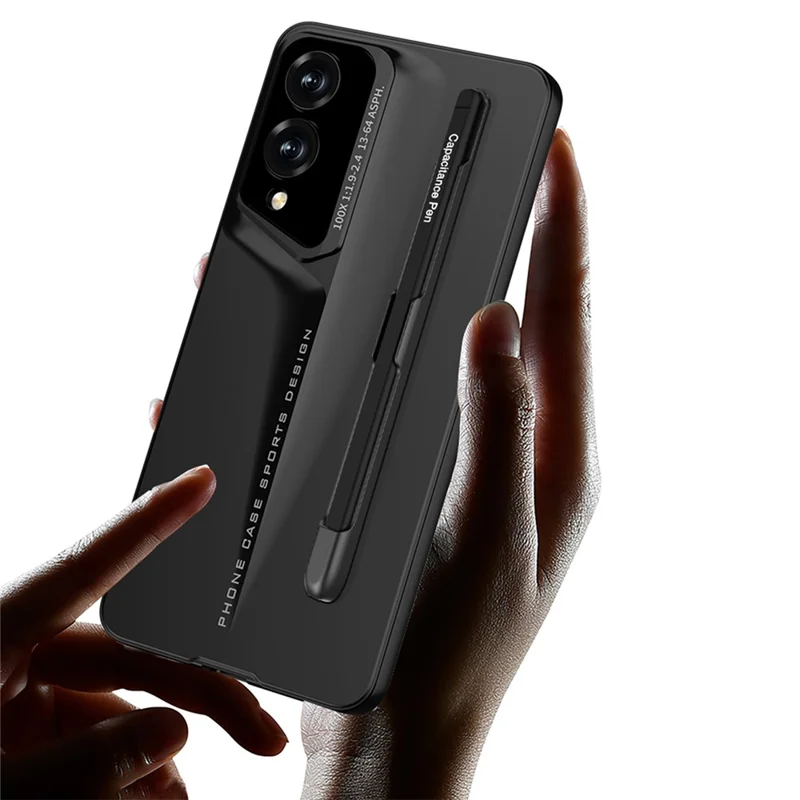 GKK For Samsung Galaxy S25 Edge Case with Stylus Slim Hard PC Protective Phone Cover - Titanium Grey