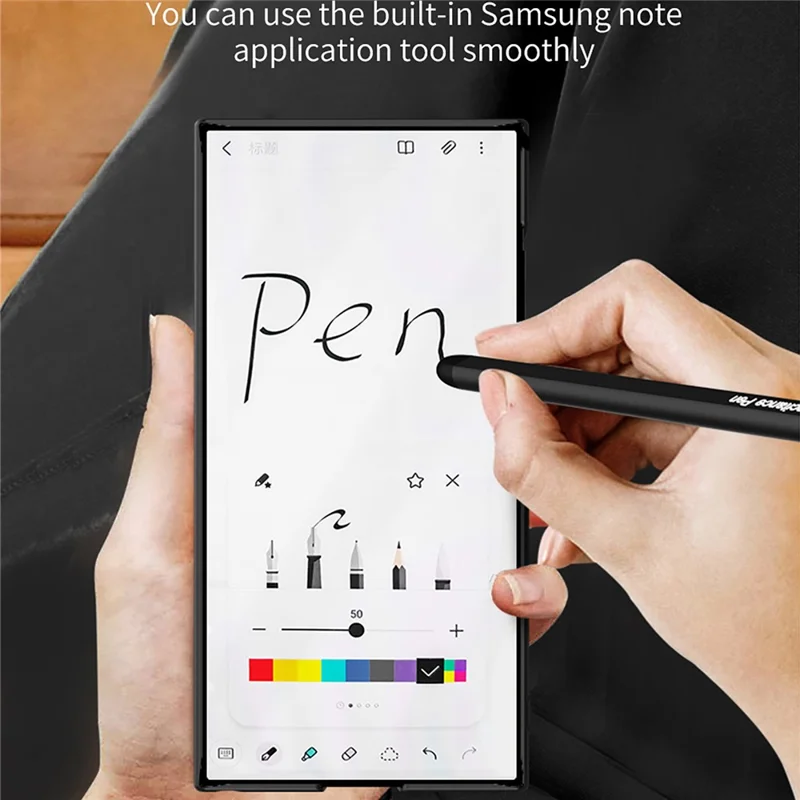 GKK For Samsung Galaxy S25 Edge Case with Stylus Slim Hard PC Protective Phone Cover - Titanium Grey