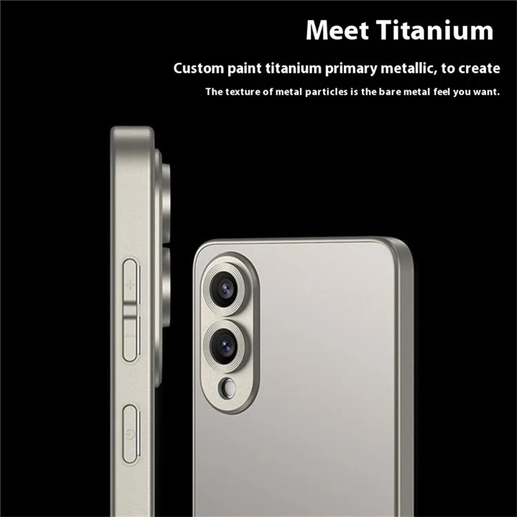 GKK For Samsung Galaxy S25 Edge Case Skin Touch AG PC+TPU Phone Back Cover - Titanium Black