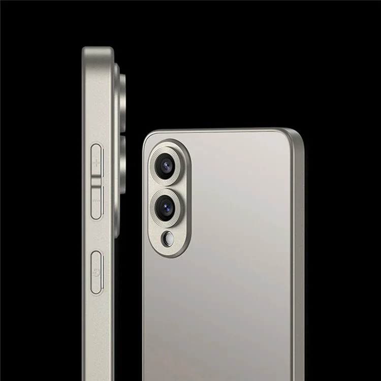 GKK For Samsung Galaxy S25 Edge Case Skin Touch AG PC+TPU Phone Back Cover - Titanium Black