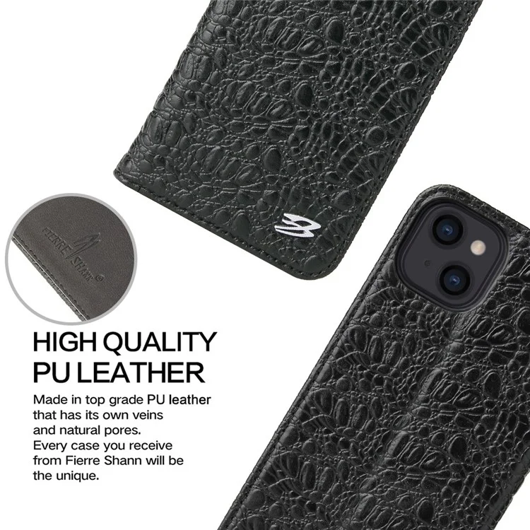 Case de Teléfonos Magnéticos Absorbidos Automáticamente Para Iphone 14, Capa Superior de Cuero de Vaca de Caída de Cuero de Cuero de Cuero de Cuero de Cuero Cubierta de Billetera Celular - Negro