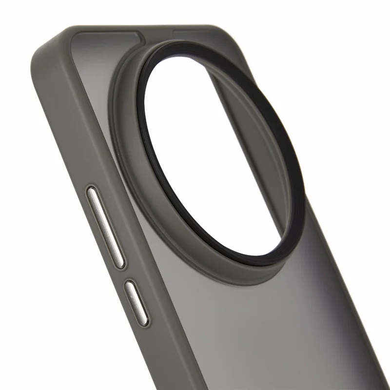 For Xiaomi 15 Ultra Case Shockproof TPU + PC Phone Back Cover with Metal Buttons - Titanium Grey