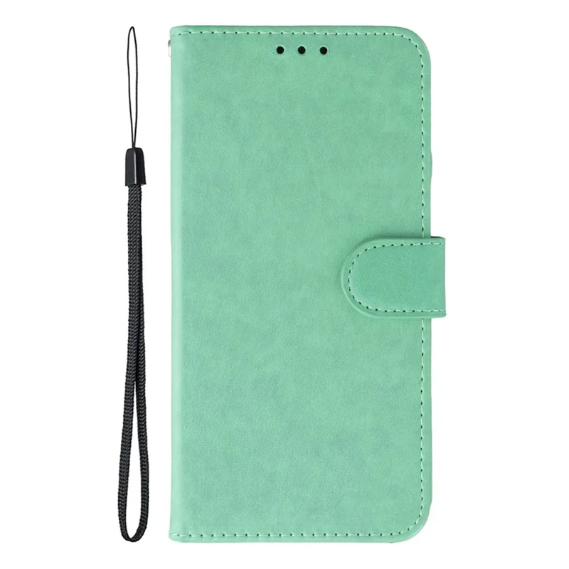 For Motorola Moto G35 5G Case PU Leather Flip Wallet Phone Cover with Strap - Green