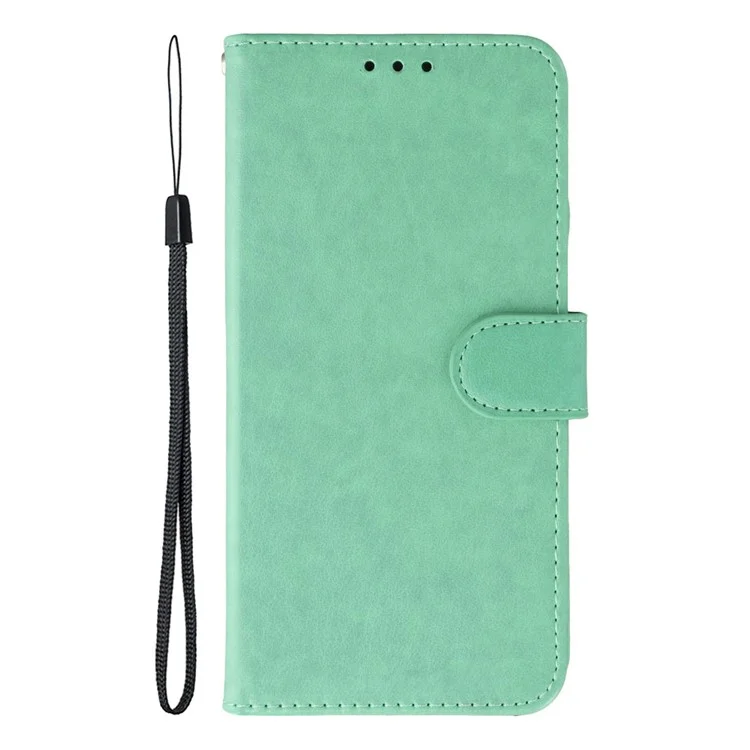 For Motorola Edge 50 Fusion 5G Case PU Leather Flip Wallet Phone Cover with Strap - Green