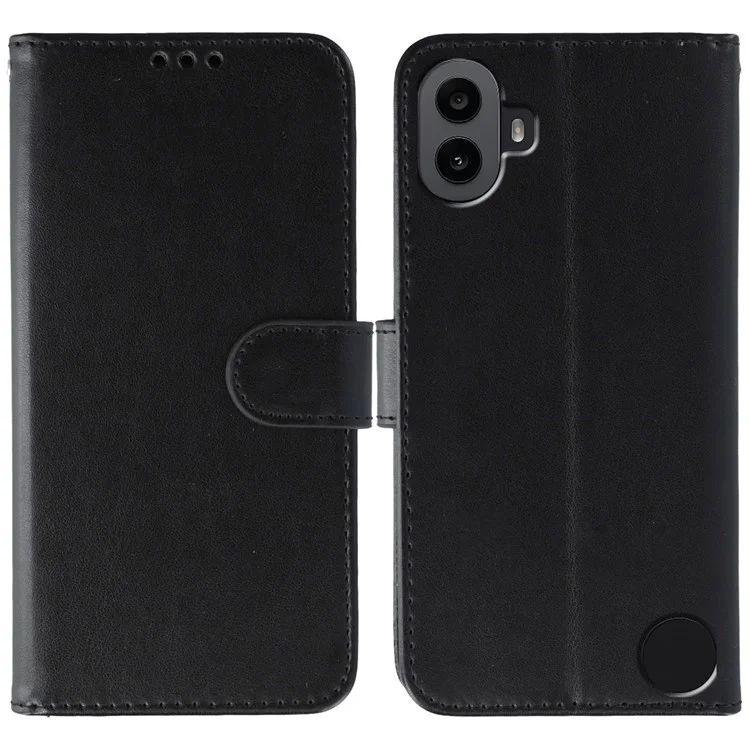 Чехол For Nothing CMF Phone 1 из искусственной кожи с флип-крышкой и ремешком - Черный
