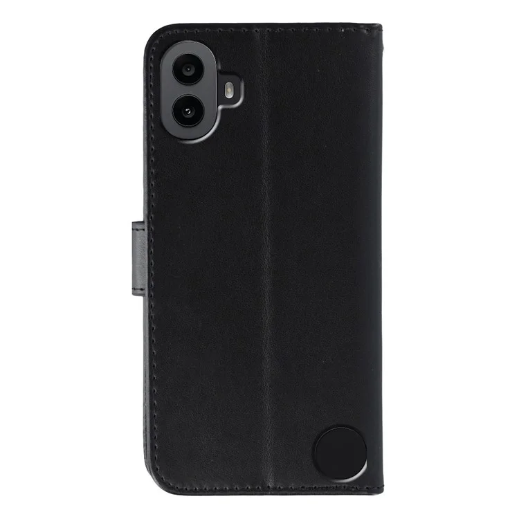 Чехол For Nothing CMF Phone 1 из искусственной кожи с флип-крышкой и ремешком - Черный