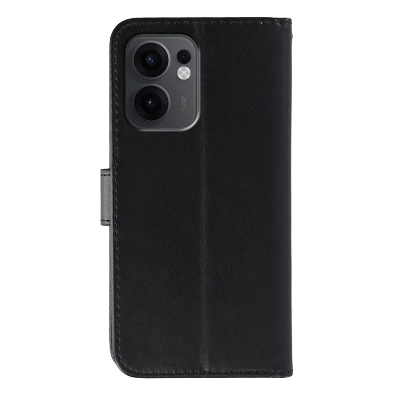 Per Oppo Reno13 F 4G / 5G Cover in Pelle PU Portafoglio Flip con Cinturino - Nero