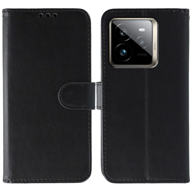 For Realme GT 7 Pro 5G Case PU Leather Flip Wallet Phone Cover with Strap - Black