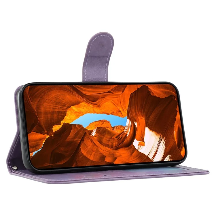 Cover a portafoglio in pelle PU per Xiaomi Redmi A5 4G con cinturino - Viola