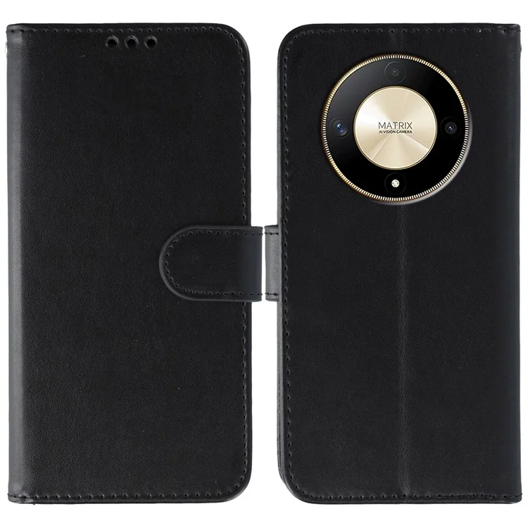 Capa de Telefone Para Honor Magic6 Lite 5G / X50 5G / X50 GT 5G / X50 Pro 5G / X9b 5G Couro PU Carteira Flip com Alça - Preto