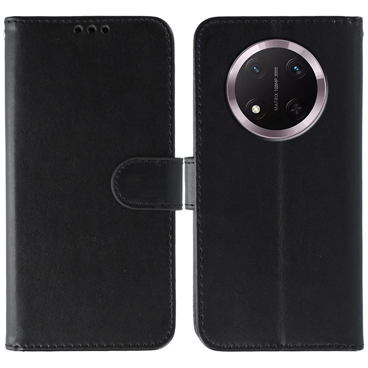Capa de Celular Para Honor Magic7 Lite 5G / X60 Pro 5G / X9c 5G Couro PU Flip Carteira com Alça - Preto