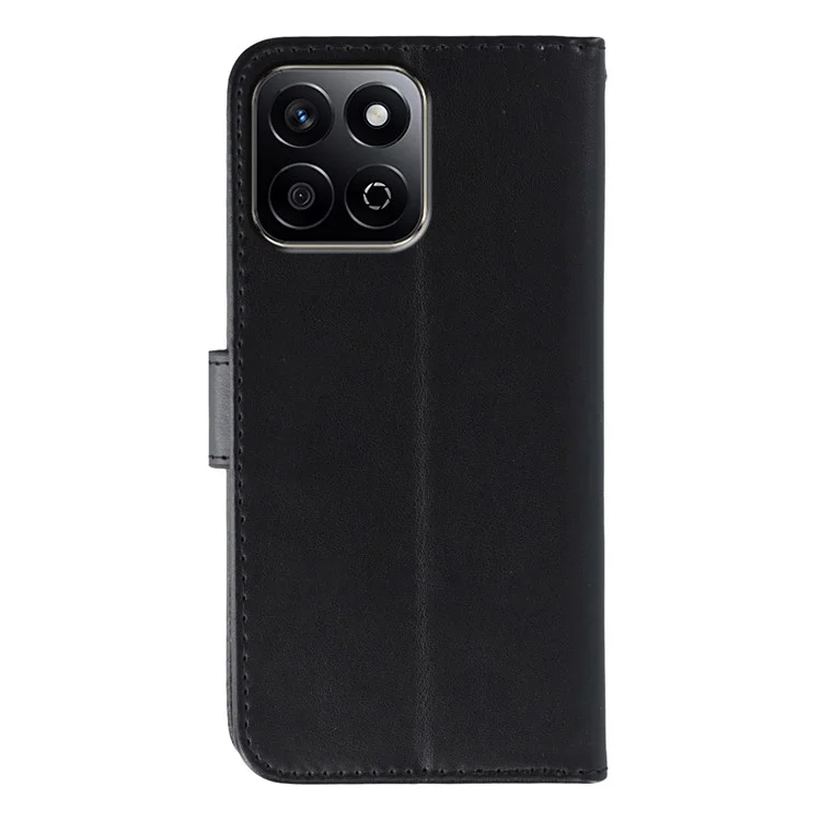 Phone Case For Honor X7c 4G / 200 Smart 5G / Play 60 Plus 5G / Play 9T PU Leather Flip Wallet Cover with Strap - Black