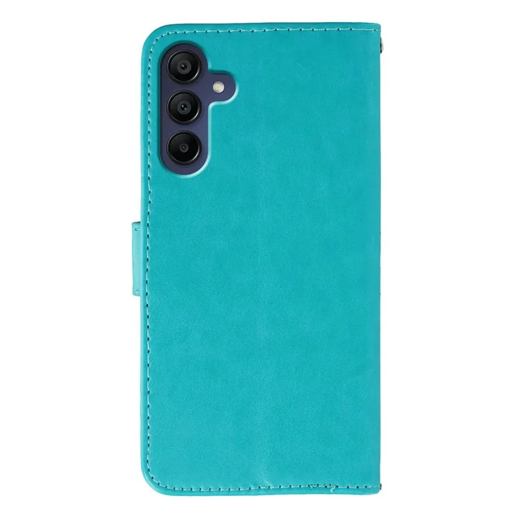 Cover a portafoglio in pelle PU per Samsung Galaxy A25 5G (Globale) (161mm) con cinturino - Blu