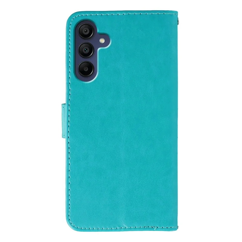 For Samsung Galaxy A55 5G Cases PU Leather Flip Wallet Phone Cover with Strap - Blue