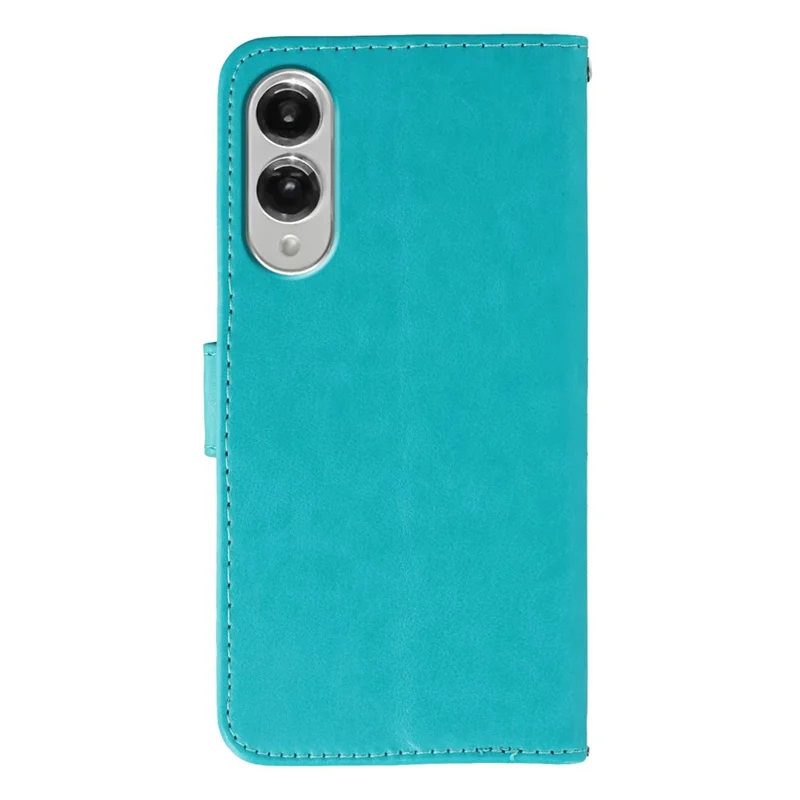 For Samsung Galaxy S25 Edge Cases PU Leather Flip Wallet Phone Cover with Strap - Blue