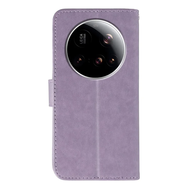 For Xiaomi 15 Ultra Cases PU Leather Flip Wallet Phone Cover with Strap - Purple