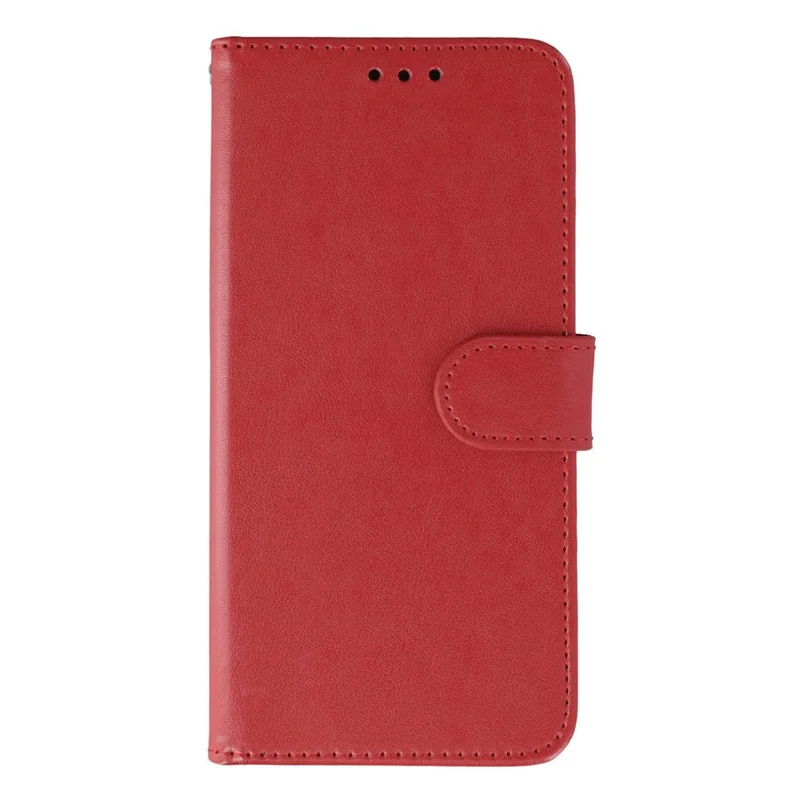 For OnePlus 13 Cases PU Leather Flip Wallet Phone Cover with Strap - Red