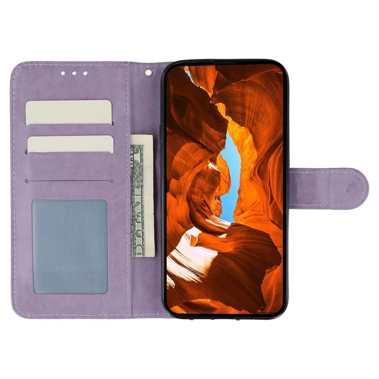 Étui portefeuille à rabat en cuir PU avec sangle pour OnePlus Ace 5 Pro 5G / Ace 5 5G / 13R 5G - Violet
