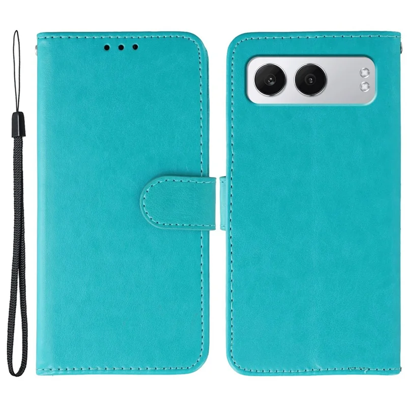 For OnePlus Nord 4 Cases PU Leather Flip Wallet Phone Cover with Strap - Blue