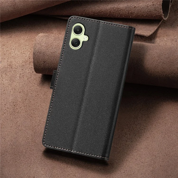 BINFEN COLOR BF32 Capa Carteira de Couro para Samsung Galaxy F06 5G / M06 5G com Bloqueio RFID - Preto