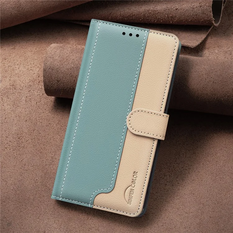 BINFEN COLOR BF33 For Oppo A5 Pro 4G (Global) / 5G (Global) / A5 Energy 5G (China) Leather Case RFID Blocking Wallet Stand Phone Cover - Green
