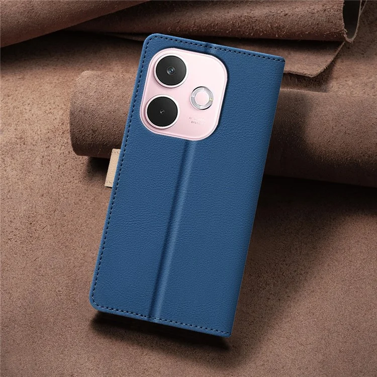 BINFEN COLOR BF33 For Oppo A5 Pro 4G (Global) / 5G (Global) / A5 Energy 5G (China) Leather Case RFID Blocking Wallet Stand Phone Cover - Blue