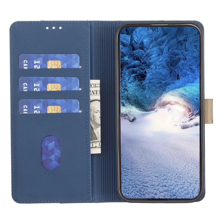 BINFEN COLOR BF33 For Oppo A5 Pro 4G (Global) / 5G (Global) / A5 Energy 5G (China) Leather Case RFID Blocking Wallet Stand Phone Cover - Blue