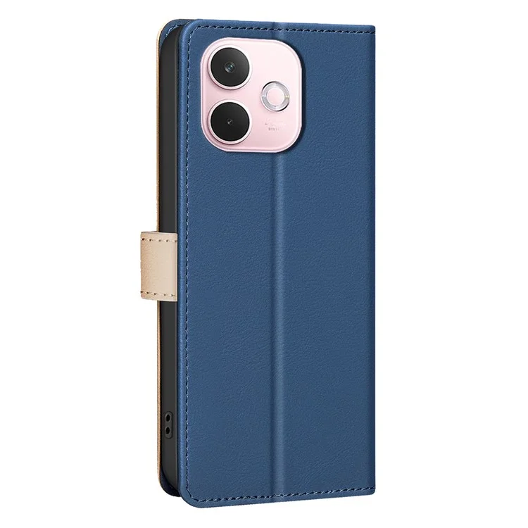 BINFEN COLOR BF33 For Oppo A5 Pro 4G (Global) / 5G (Global) / A5 Energy 5G (China) Leather Case RFID Blocking Wallet Stand Phone Cover - Blue