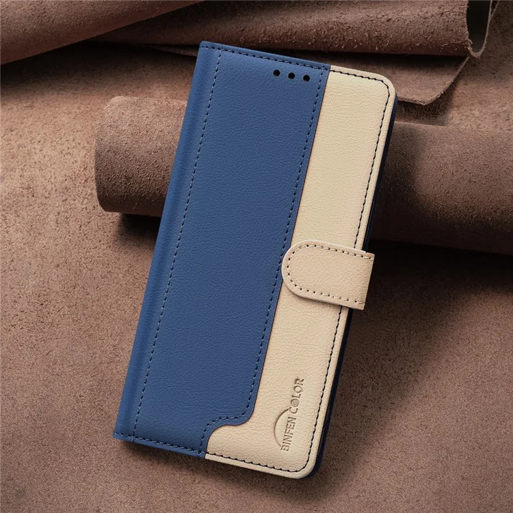 BINFEN COLOR BF33 For Oppo A5 Pro 4G (Global) / 5G (Global) / A5 Energy 5G (China) Leather Case RFID Blocking Wallet Stand Phone Cover - Blue