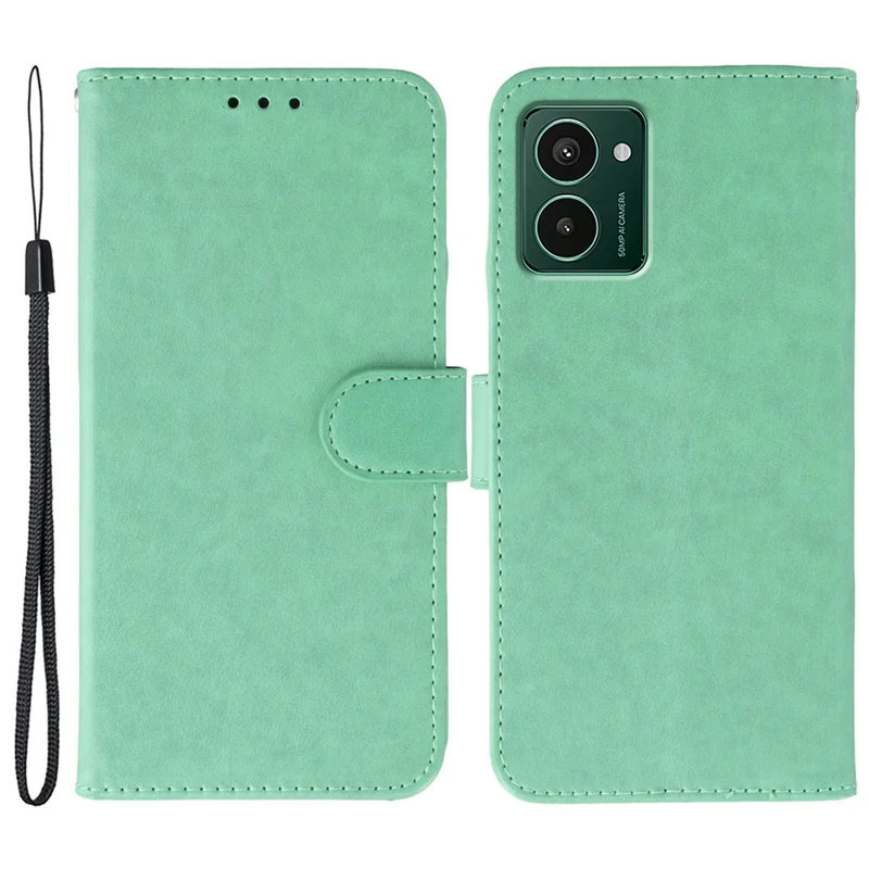 For HMD Pulse Pro Cases PU Leather Flip Wallet Phone Cover with Strap - Green