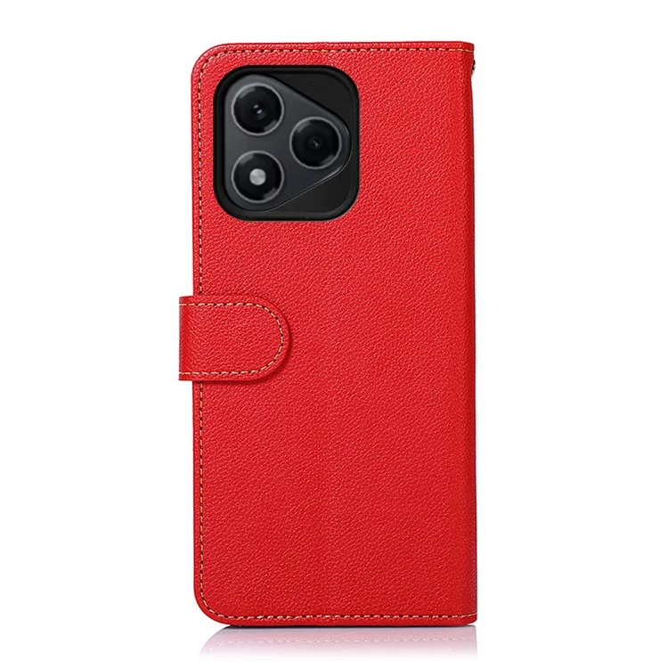 KHAZNEH For Honor 400 Lite 5G Case RFID Blocking Wallet PU Leather Phone Cover - Red