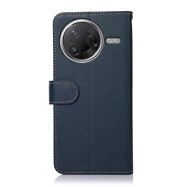 KHAZNEH PU Lederhülle für Xiaomi Poco F7 Pro 5G / F7 Ultra 5G / Redmi K80 Pro 5G / K80 5G mit RFID-Blockierung als Geldbörsen-Handyhülle - Blau