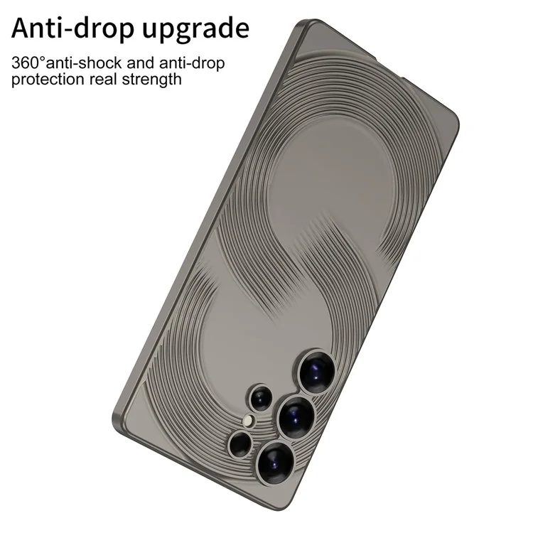 GKK Pour Samsung Galaxy S25 Ultra Étui Dur PC Ultra Slim Coque Arrière Téléphone Forme S - Titane Gris